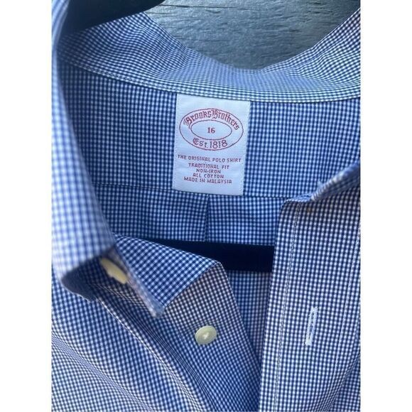 Men’s Brooks Brothers Short Sleeve Button Front Casual Shirt Size Large - Picture 4 of 6